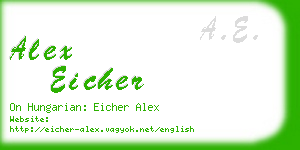 alex eicher business card